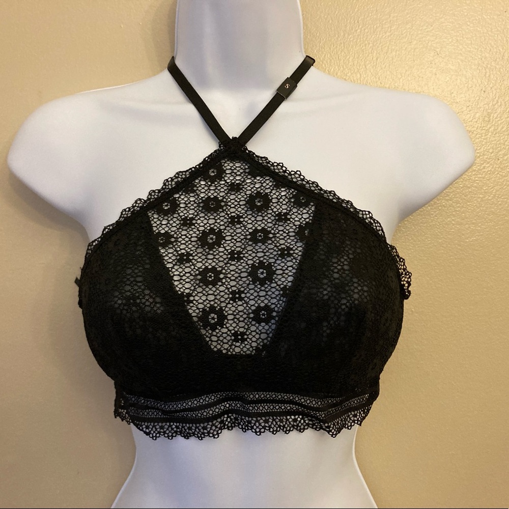 Victoria’s Secret Small Black High-neck Wired Bralette